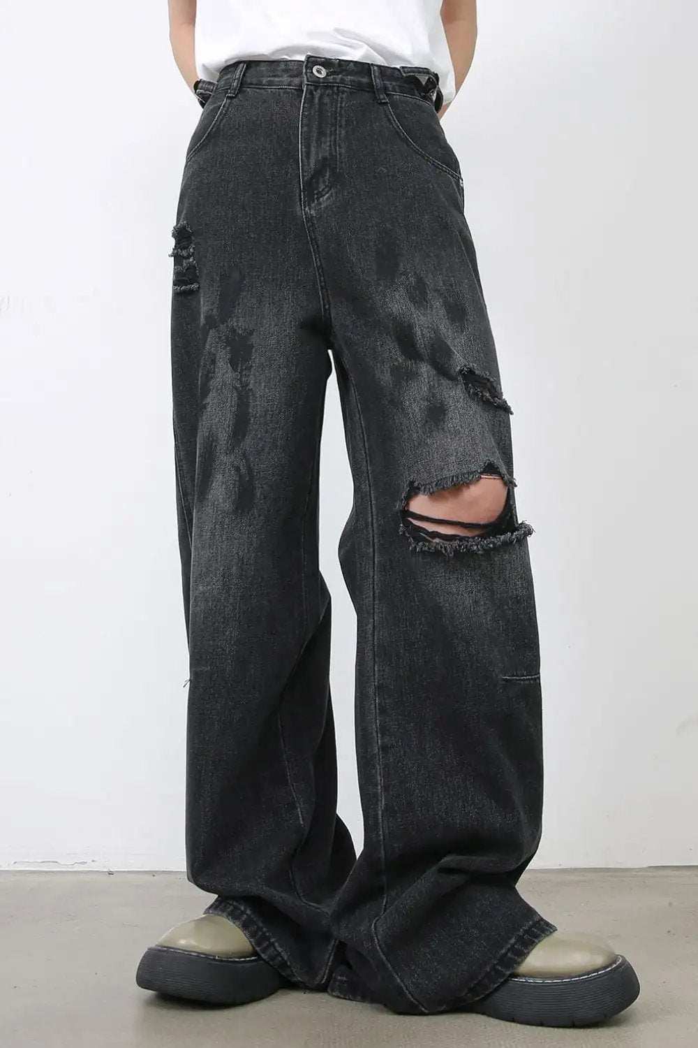 Men's Distressed Baggy Jeans - Trendsi - Flyclothing LLC