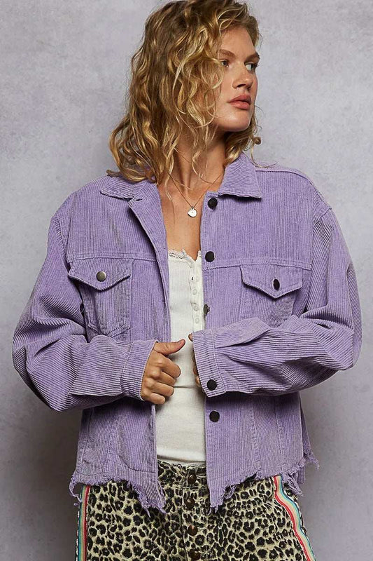 POL Button Down Corduroy Trucker Jacket - Trendsi - Flyclothing LLC