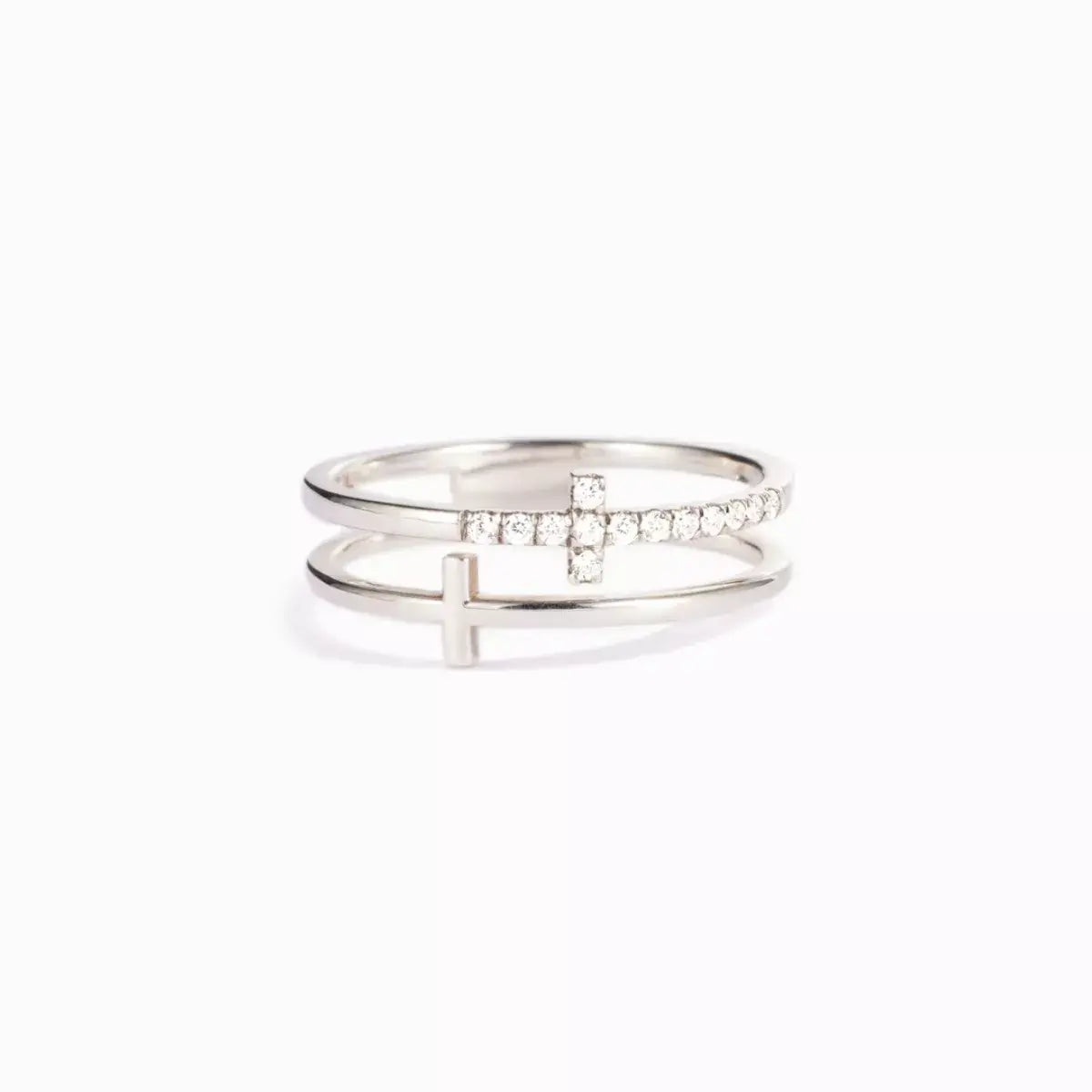 Double Band Cross Ring - Trendsi - Flyclothing LLC
