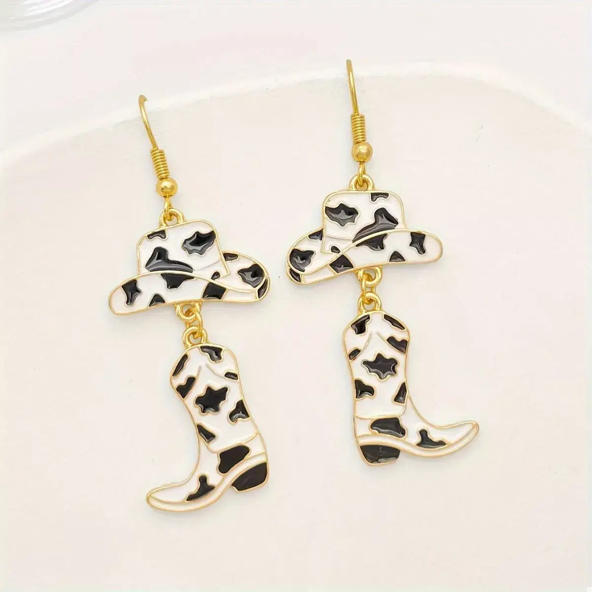Cowboy Hat and Boot Dangle Earrings - Trendsi - Flyclothing LLC