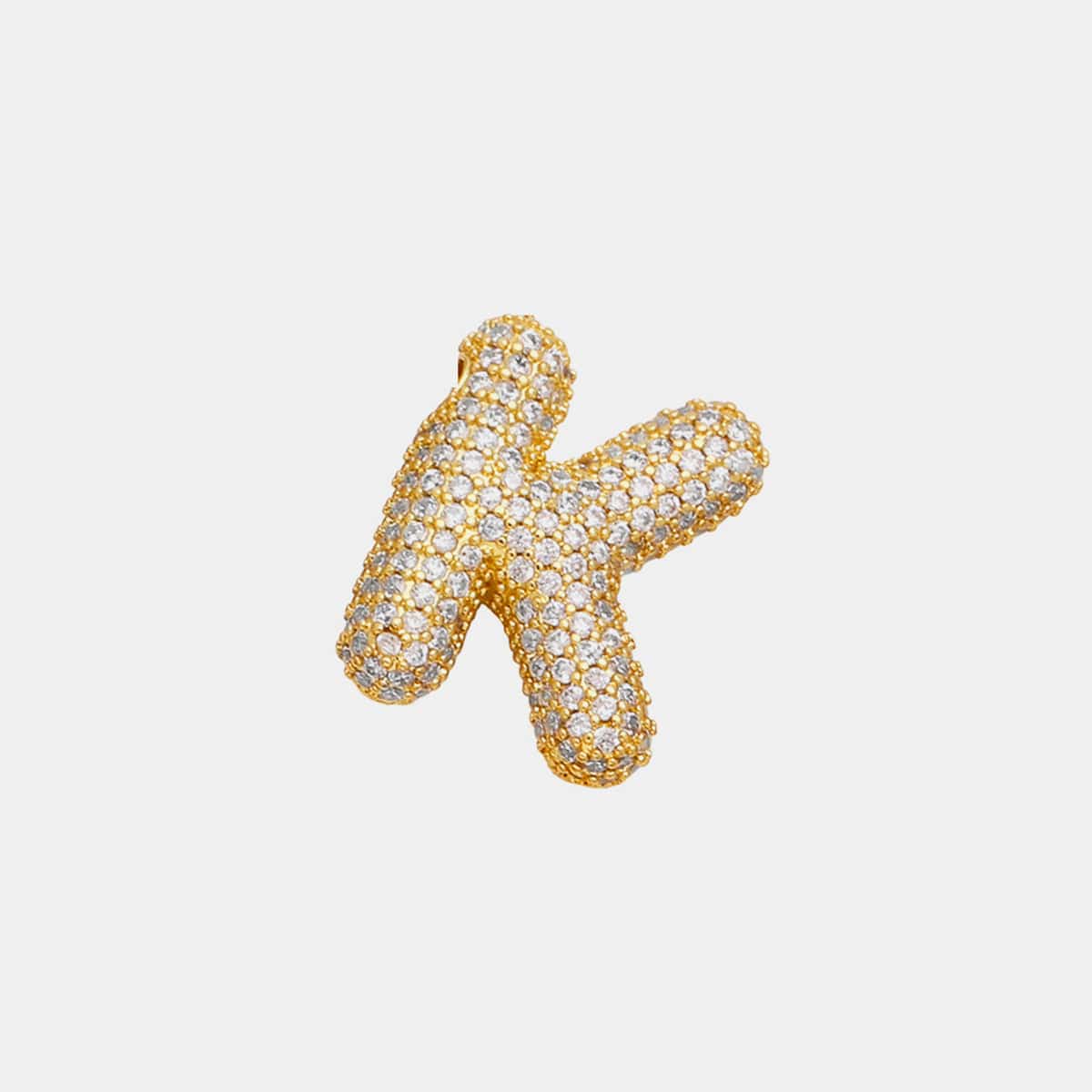 Gold-Plated Inlaid Zircon Letter Necklace - Trendsi - Flyclothing LLC