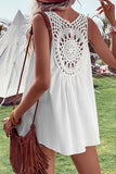 Openwork V-Neck Tank - Trendsi