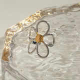 Two-Tone Daisy Flower Ring - Trendsi - Flyclothing LLC