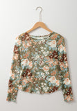 Floral Round Neck Long Sleeve T-Shirt - Trendsi