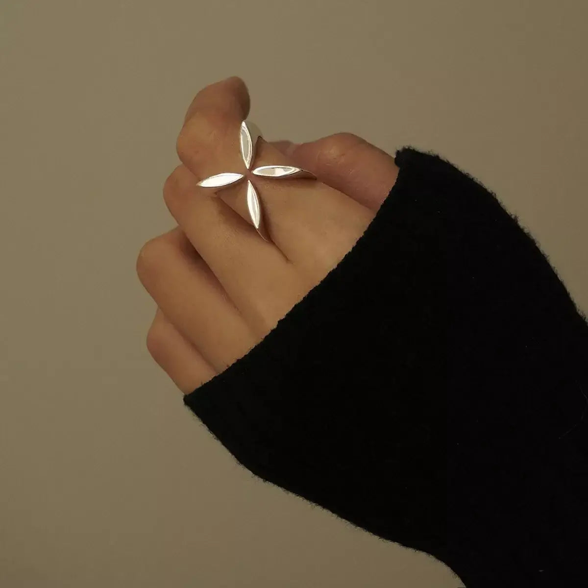 Stainless Steel Crisscross Open Ring - Trendsi - Flyclothing LLC