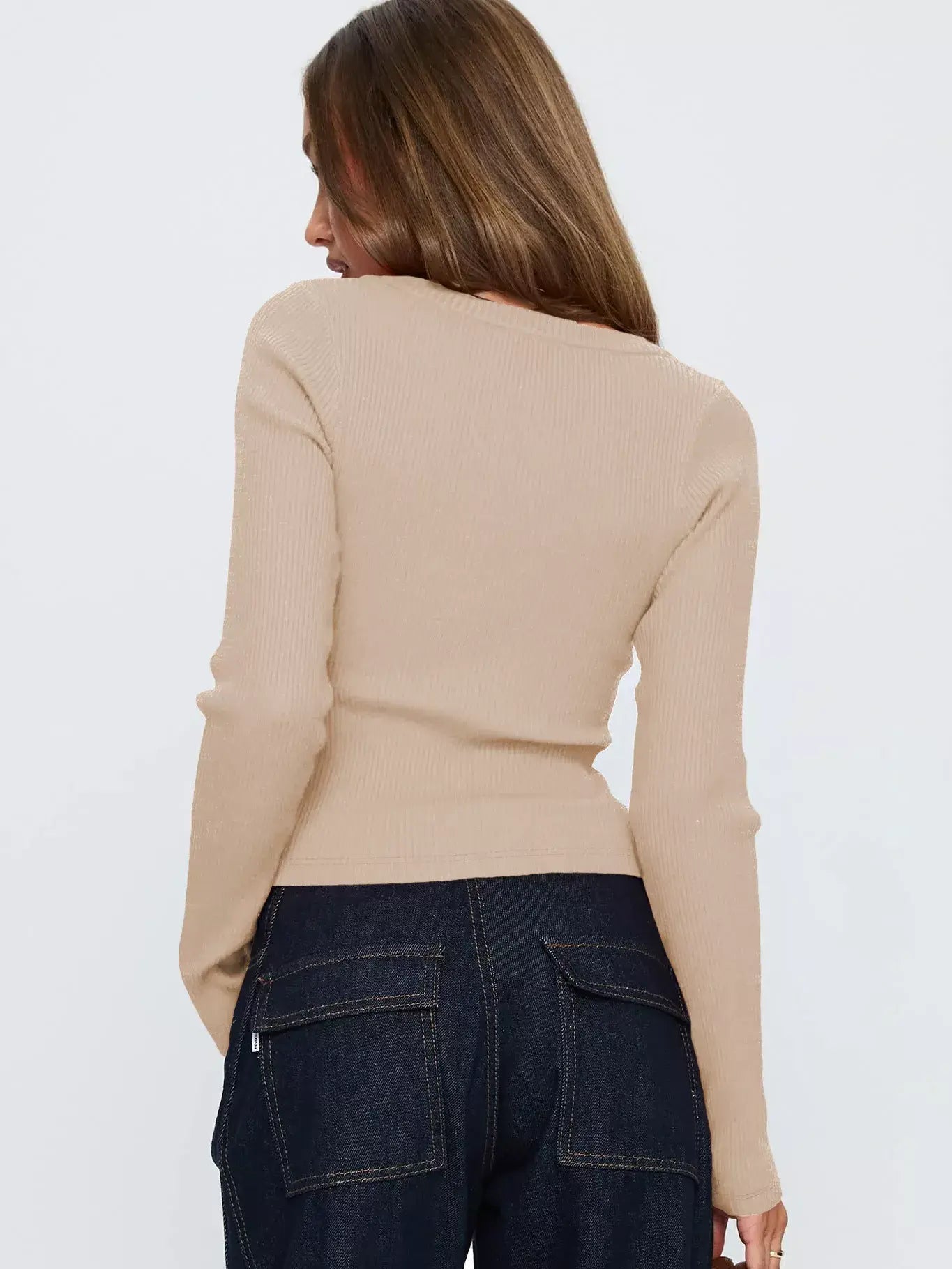 Ribbed Knit Button-Down Cardigan - Trendsi - Flyclothing LLC