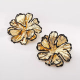 18K Gold-Plated Flower Stud Earrings - Trendsi - Flyclothing LLC