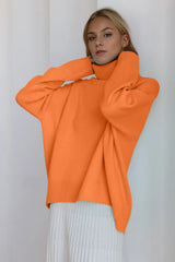 Basic Bae Turtleneck Dropped Shoulder Long Sleeve Sweater - ShopBasicbae - Flyclothing LLC