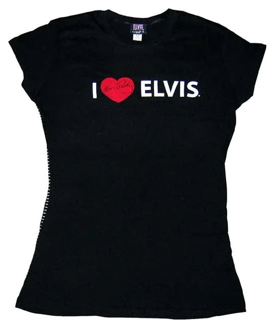 I Love Elvis Tee Black - Elvis Presley - Flyclothing LLC