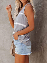 Full Size Tie-Dye Round Neck Tank - Trendsi - Flyclothing LLC