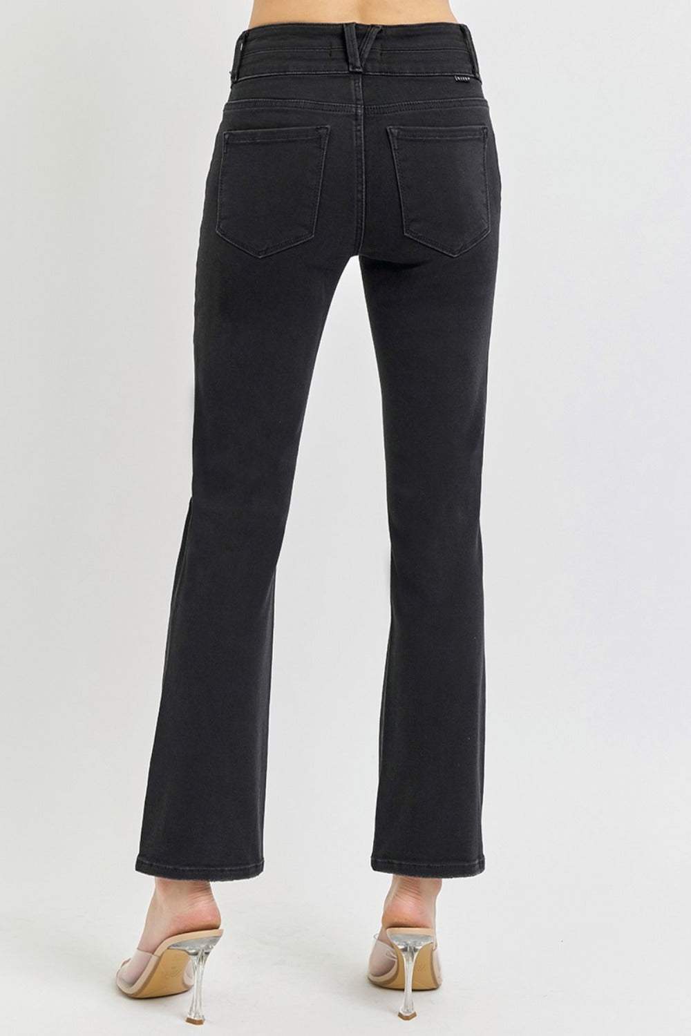 RISEN Full Size High Rise Wide Waistband Ankle Bootcut Jeans - Trendsi - Flyclothing LLC