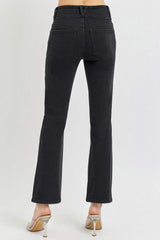 RISEN Full Size High Rise Wide Waistband Ankle Bootcut Jeans - Trendsi - Flyclothing LLC