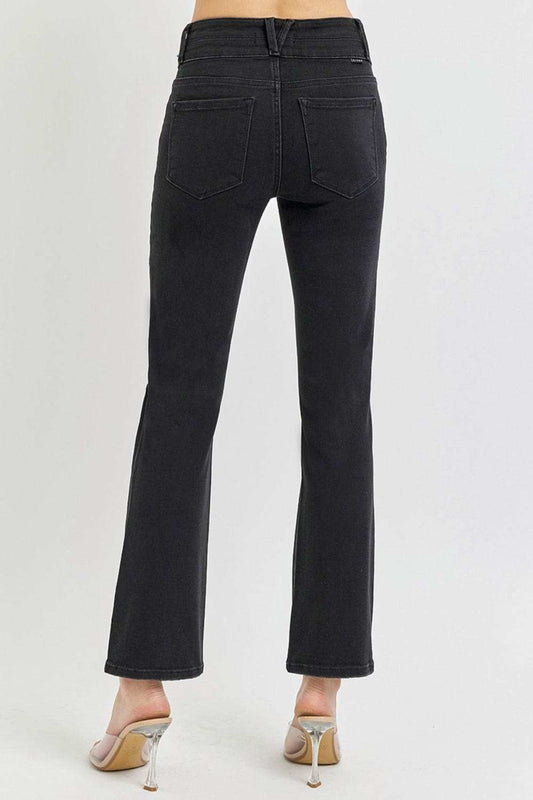 RISEN Full Size High Rise Wide Waistband Ankle Bootcut Jeans - Trendsi - Flyclothing LLC