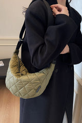 Quilted Adjustable Strap Crossbody Bag - Trendsi