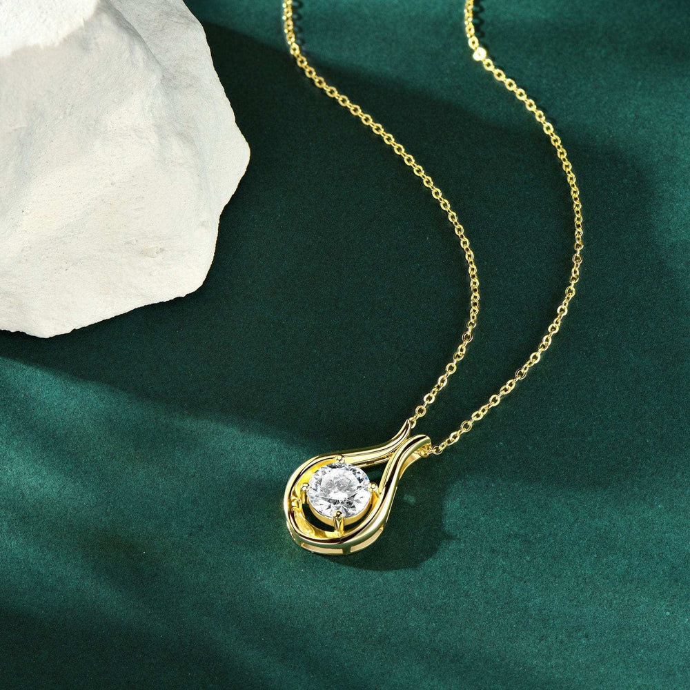 2 Carat Moissanite 925 Sterling Silver Pendant Necklace - Trendsi - Flyclothing LLC