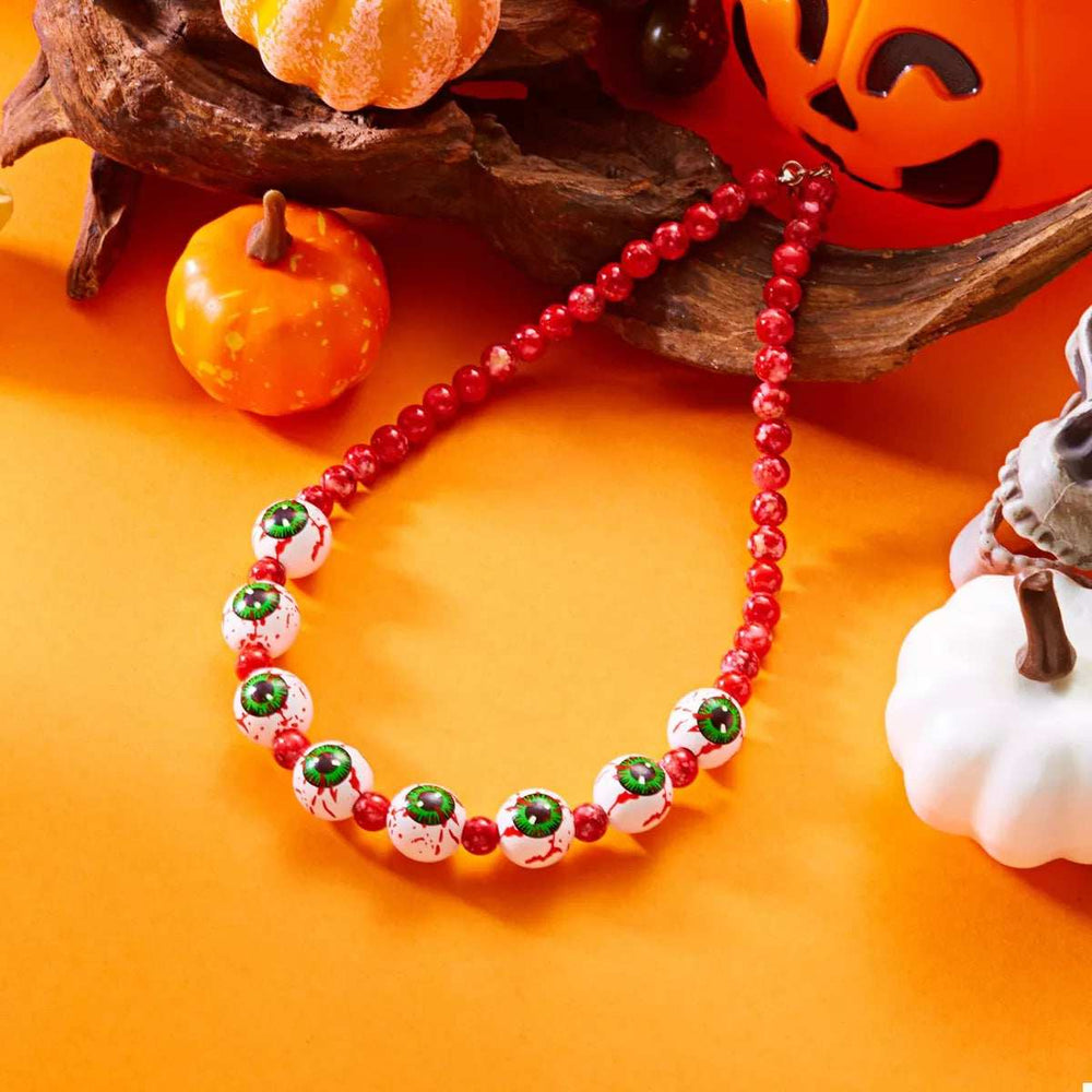 Halloween Beaded Necklace and Bracelet Jewelry Set - Trendsi - Flyclothing LLC