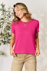 Basic Bae Full Size Round Neck Short Sleeve T-Shirt - ShopBasicbae - Flyclothing LLC