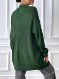 Open Front Long Sleeve Cardigan - Trendsi