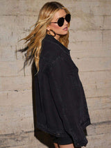 Button Up Collared Neck Denim Jacket - Trendsi - Flyclothing LLC