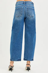 RISEN Slouchy Cropped Barrel Jeans - Trendsi - Flyclothing LLC