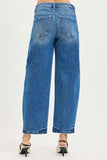 RISEN Slouchy Cropped Barrel Jeans - Trendsi - Flyclothing LLC