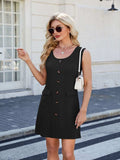 Scoop Neck Sleeveless Mini Tank Dress - Trendsi - Flyclothing LLC