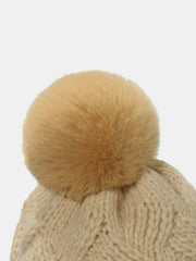 Roll Rim Cable-Knit Hat - Trendsi