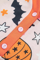 Halloween Pumpkin Print Long Sleeve Home Wear Lounge Set - Trendsi - Flyclothing LLC