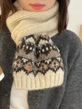 Nordic Pattern Knitted Winter Scarf - Trendsi - Flyclothing LLC