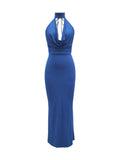 Backless Lace Up Back Sleeveless Maxi Dress - Trendsi - Flyclothing LLC