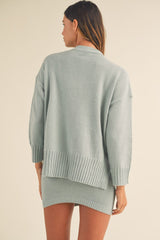 MABLE 3 Pieces Sweater Set with Crop Cami, Mini Skirt, Cardigan - Trendsi