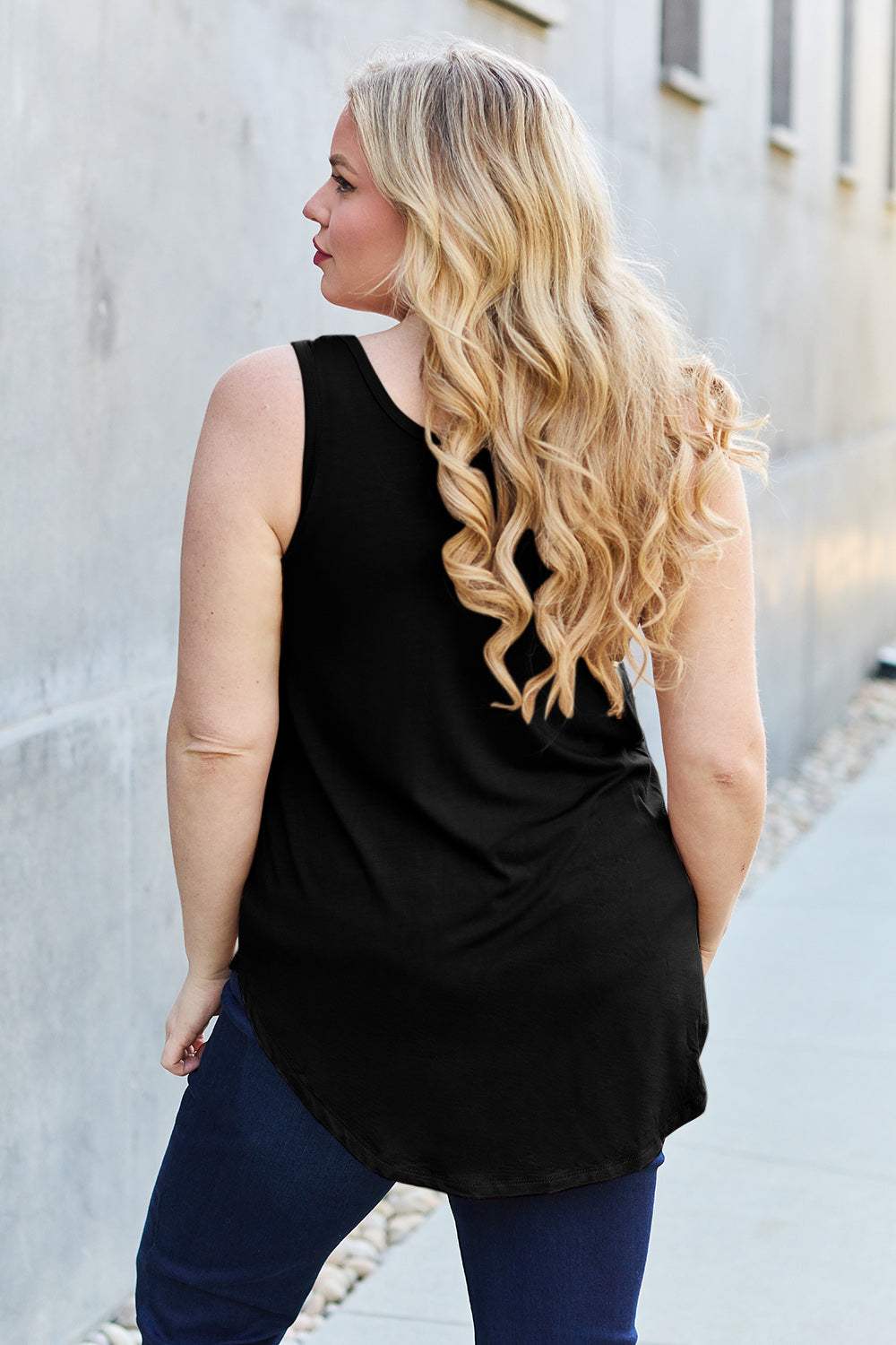 Basic Bae Bamboo Full Size Round Neck Tank - Trendsi - Flyclothing LLC