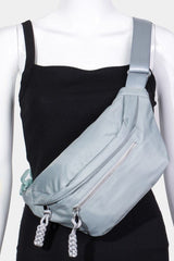 Fame Nylon Crossbody Bag with Adjustable Strap - Trendsi