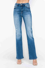 bytos Full Size Distressed High Rise Jeans with Pockets - Trendsi - Flyclothing LLC
