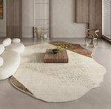 Retro Wabi-Sabi Style Soft Blanket Thickened Soundproof Carpet Easy-to-Care-For Rug
