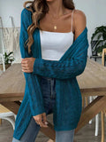 Openwork Open Front Long Sleeve Cardigan - Trendsi - Flyclothing LLC