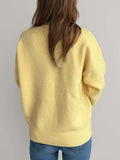 Round Neck Dropped Shoulder Long Sleeve Sweater - Trendsi - Flyclothing LLC