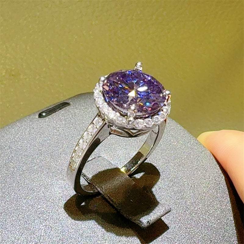 3 Carat Moissanite Zircon 925 Sterling Silver Ring - Trendsi - Flyclothing LLC