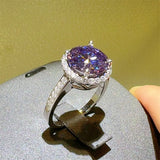 3 Carat Moissanite Zircon 925 Sterling Silver Ring - Trendsi