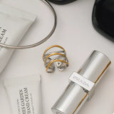 Two-Tone Open Ring - Trendsi - Flyclothing LLC