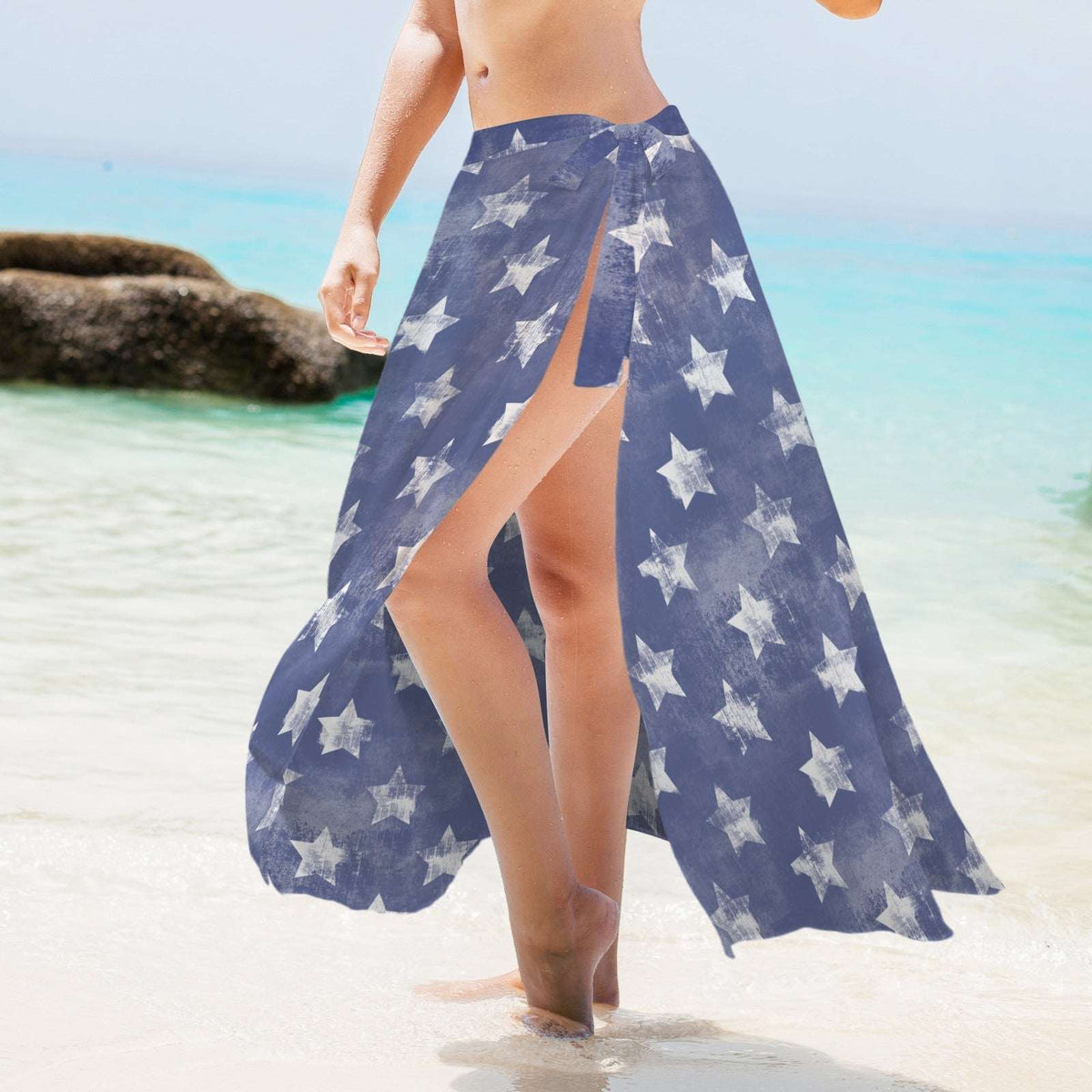 Baha Ranch Patriotic Stars Beach Coverup Skirt - Baha Ranch Western Wear - Flyclothing LLC