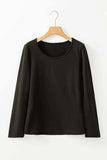 Round Neck Long Sleeve Top - Trendsi - Flyclothing LLC