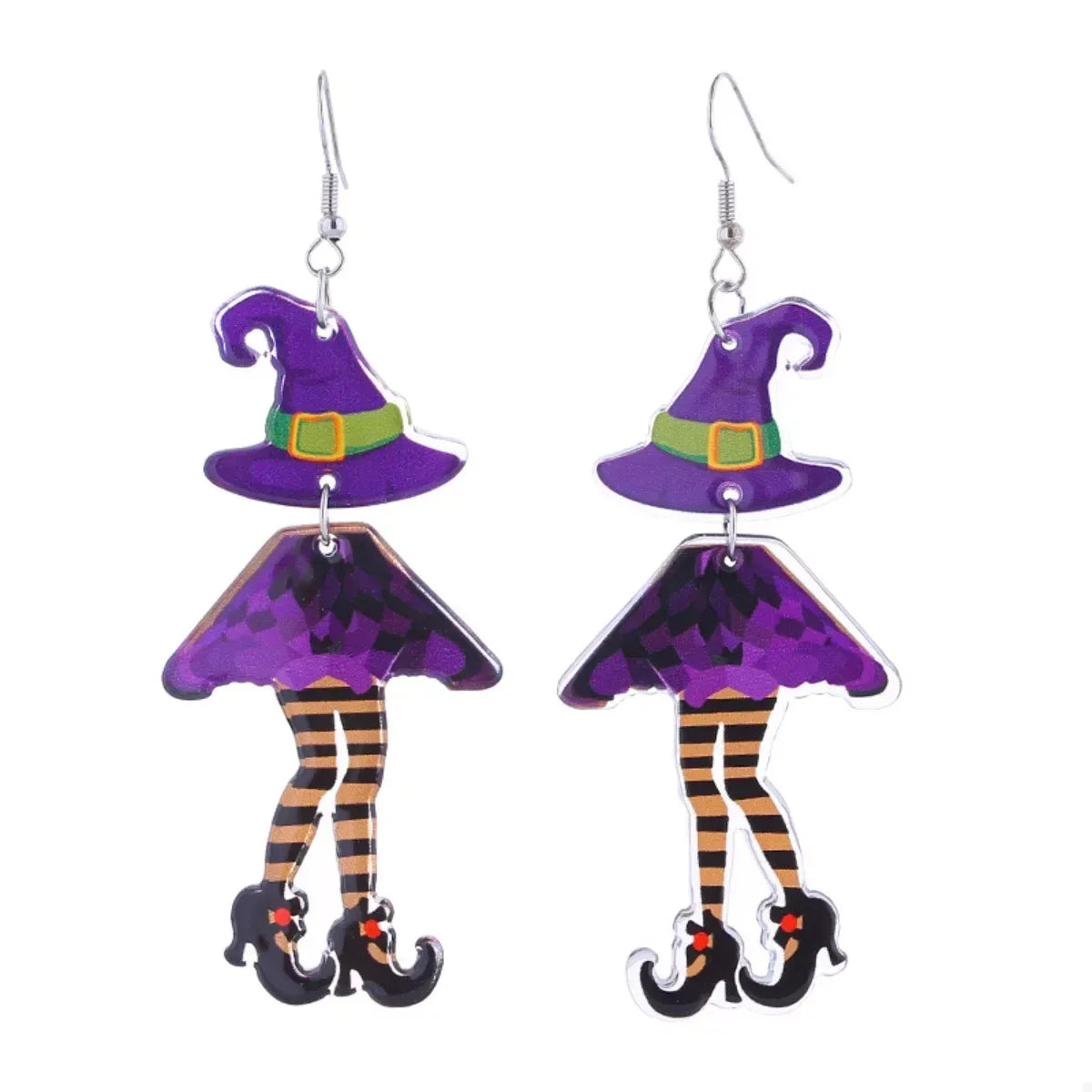 Halloween Witch Hat and Legs Dangle Earrings - Trendsi - Flyclothing LLC