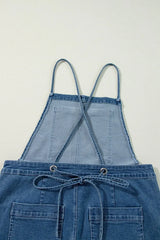 Adjustable Tie Straps Wide Leg Denim Overalls - Trendsi - Flyclothing LLC