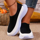 Mesh Contrast Flat Slip-Ons - Trendsi - Flyclothing LLC