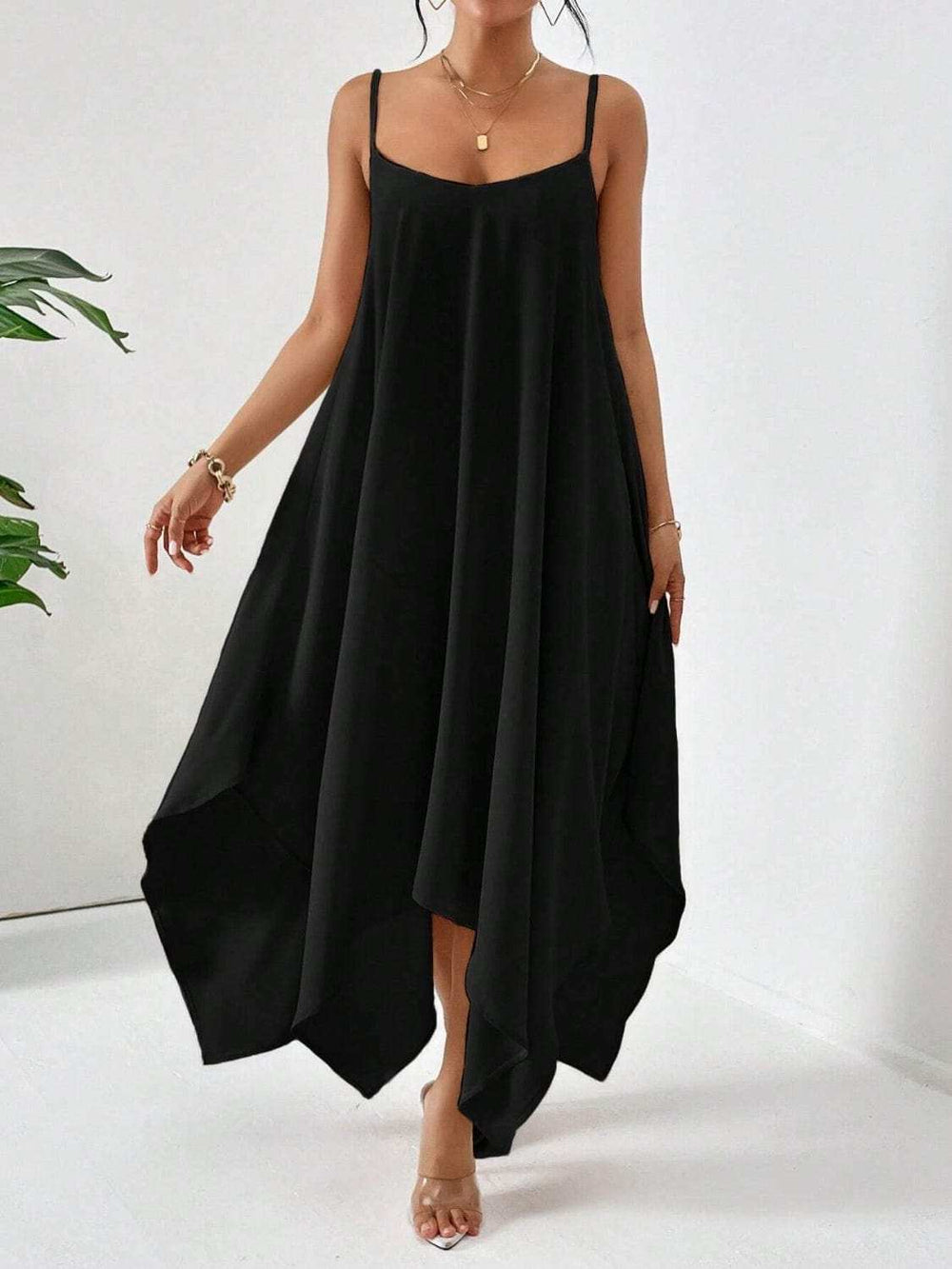 Scoop Neck Midi Cami Dress - Trendsi - Flyclothing LLC