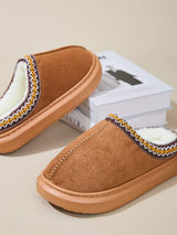 Faux Fur Suede Platform Slippers - Trendsi - Flyclothing LLC
