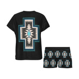 Baha Ranch Southwestern Cross Women's Western Top and Short Pajama Set