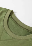 Solid Color Round Neck Long Sleeve Sweatshirt - Trendsi - Flyclothing LLC