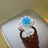 3 Carat Moissanite Zircon 925 Sterling Silver Ring - Trendsi